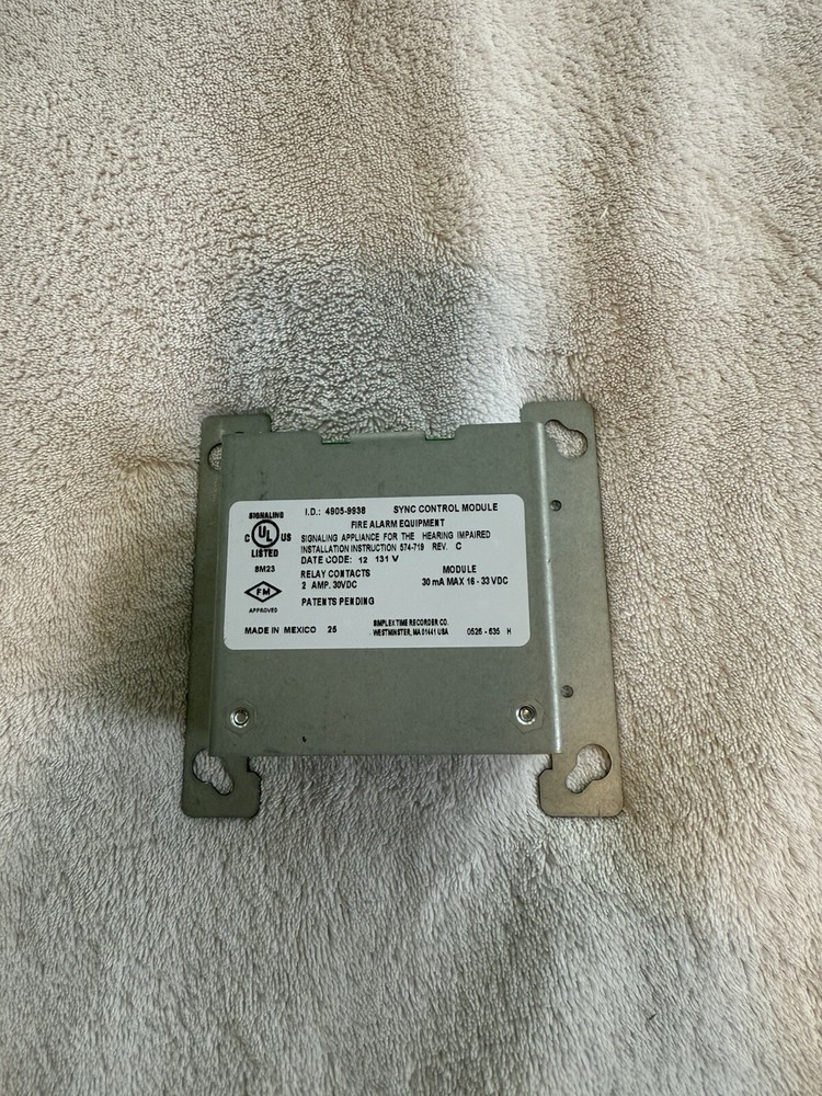 Simplex Synch Control Module 4905-9938