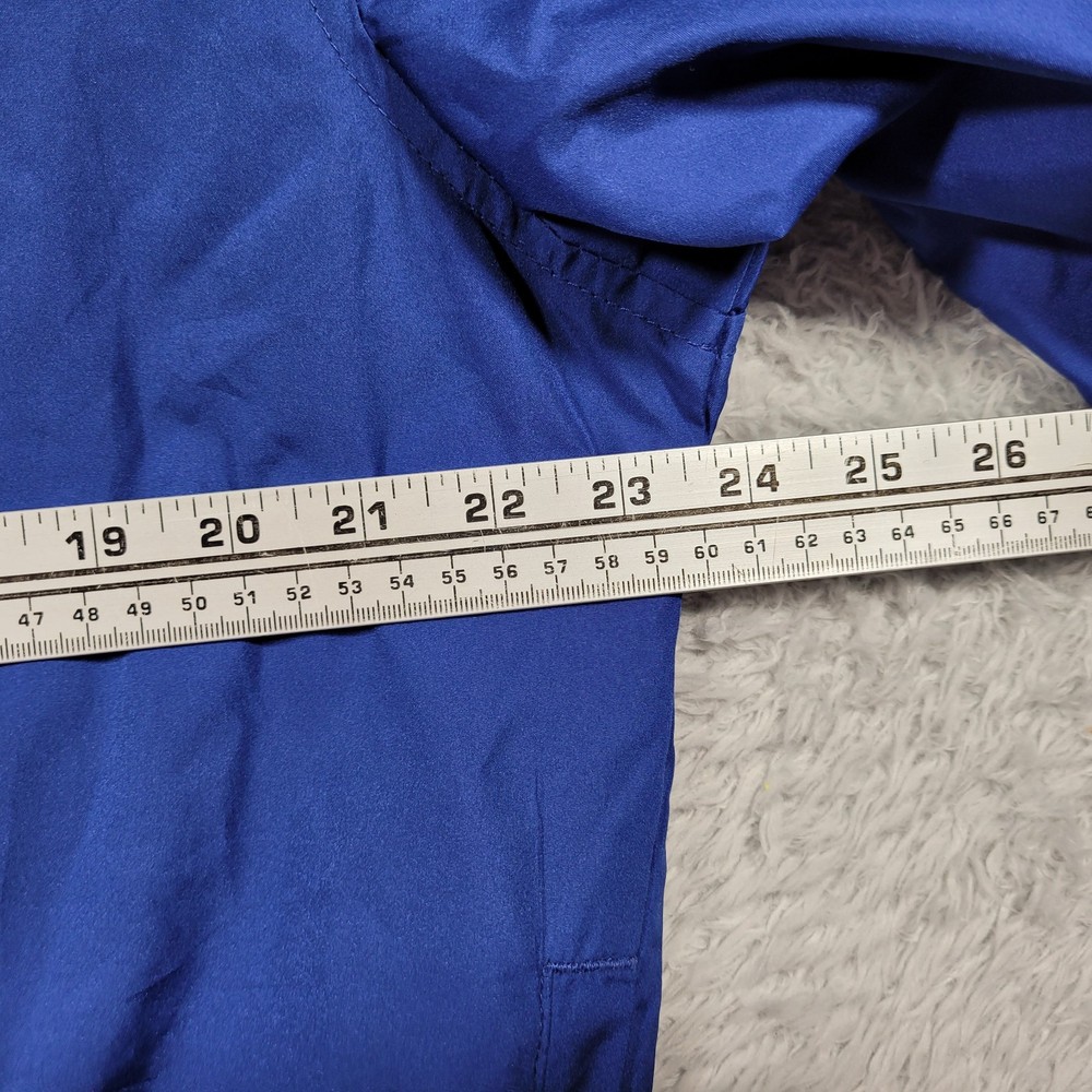 IZOD Golf Windbreaker Jacket Mens Medium Blue Pockets Pullover
