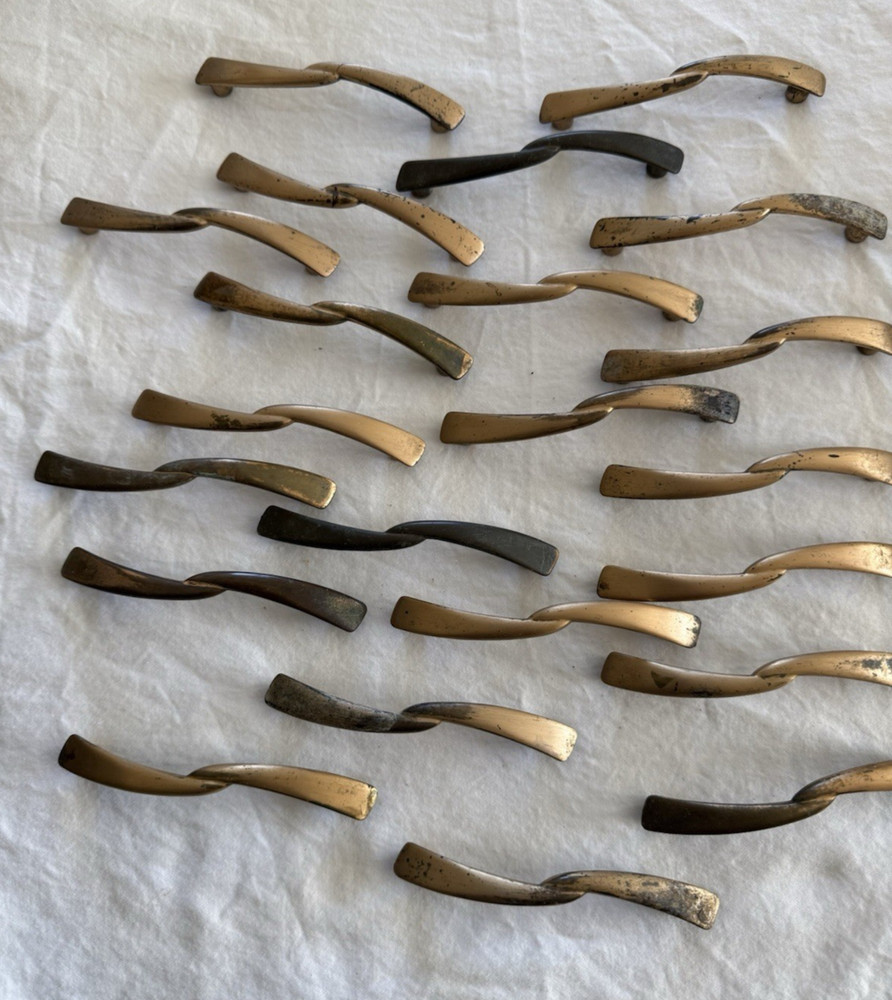 22 Mid-Century Modern Amerock Drawer Pulls Satin Copper Vintage
