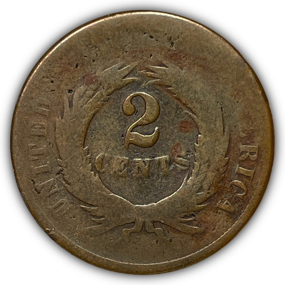 1864 Two Cent Piece Good G Coin #27032