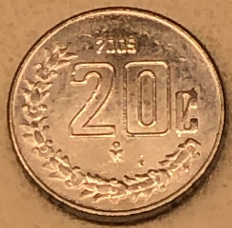 20 Centavos 2009 Mexico Nice Coins!!!