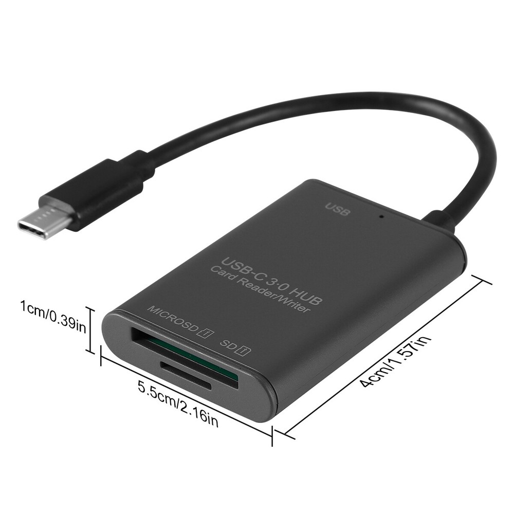 3 in 1 USB C to SD Card Reader Writer OTG Adapter Micro SD Memory Card Reader