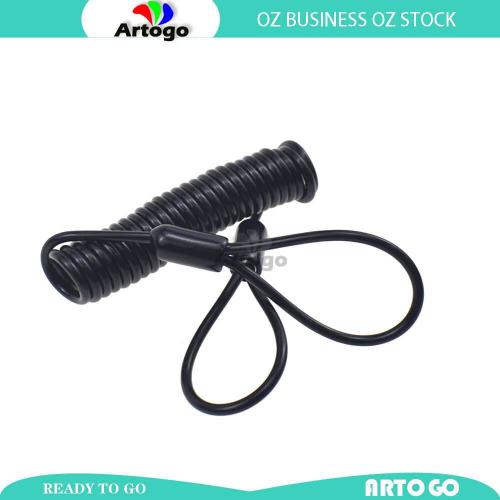 1.5M Long Motorcycle Disc Lock Black Warning Reminder Cable Security Scooter