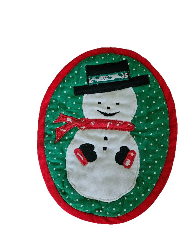 Vintage Snowman Christmas Hot Pad Potholder