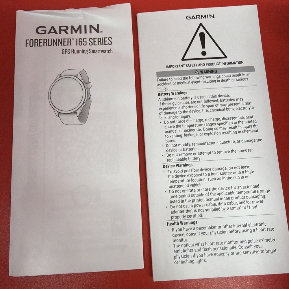 Garmin Forerunner 165 Running AMOLED Touchscreen Training Smartwatch, White