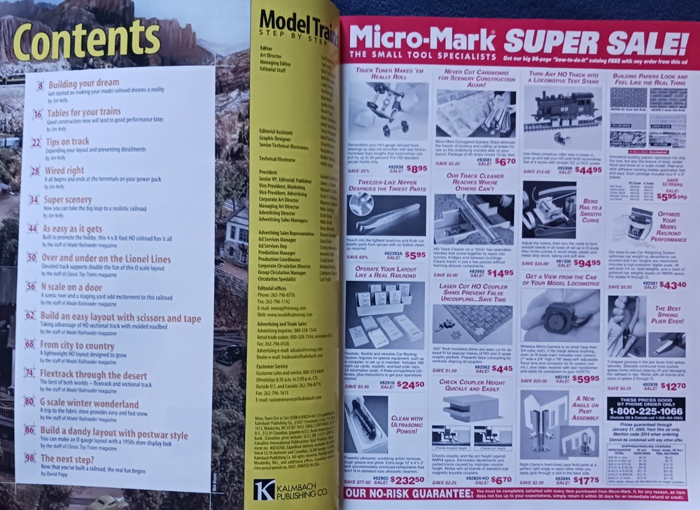 Model Railroader Special Issue - Model Trains: Step By Step - 2005 Edition W/DVD