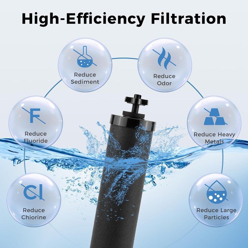 Water Filter Replacement for Berkey® BB9-2 Water Filter,Black Berkey Filters