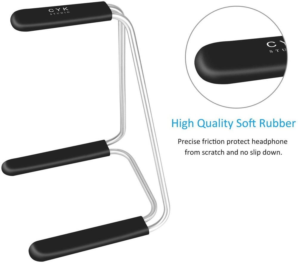 Triangular Design Compact&Elegant Stainless Steel Frame Headset Headphone Holder