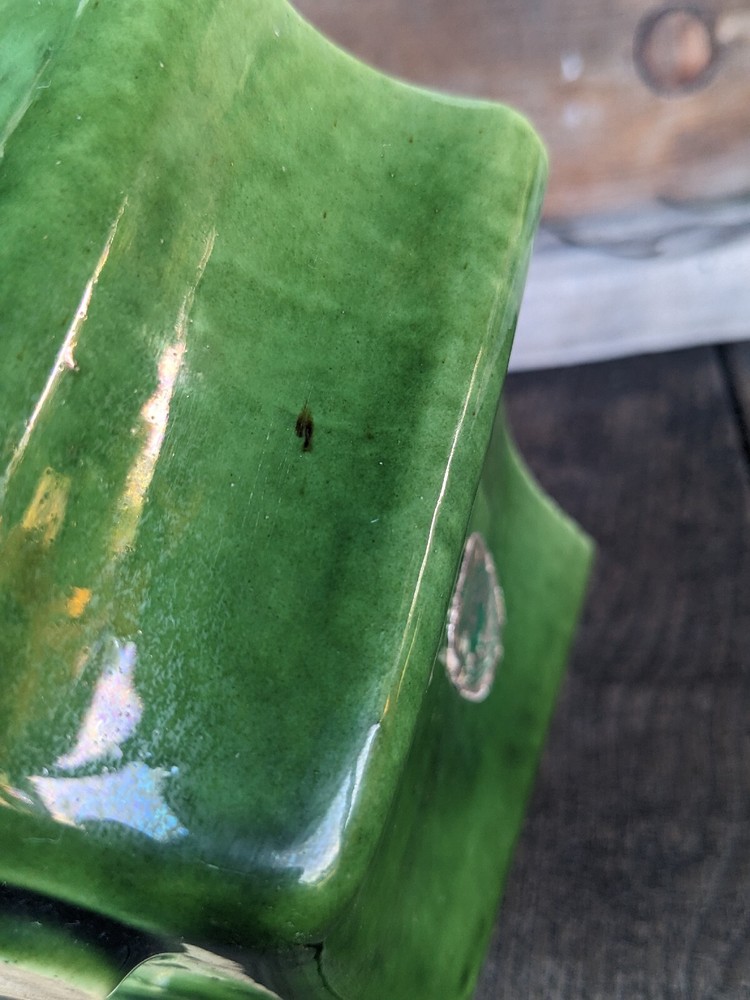 Vintage UPCO Solid Green Rectangular Planter #592