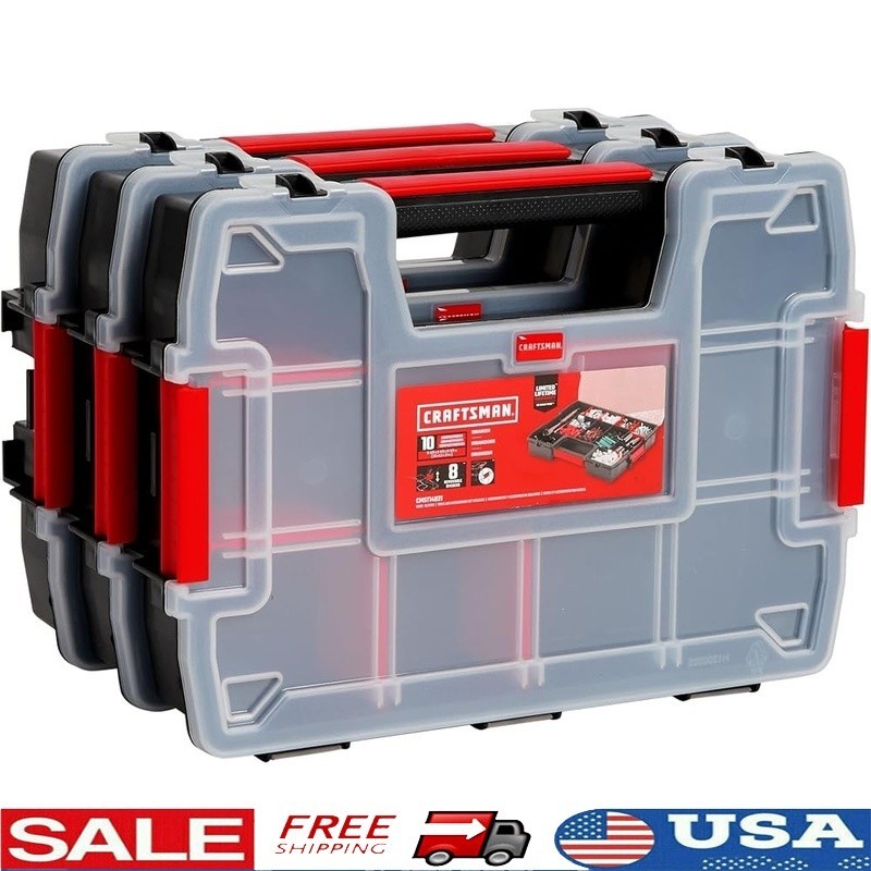 Tool Organizer Removable Dividers Secure Lid Custom Compartments Hand Tools New