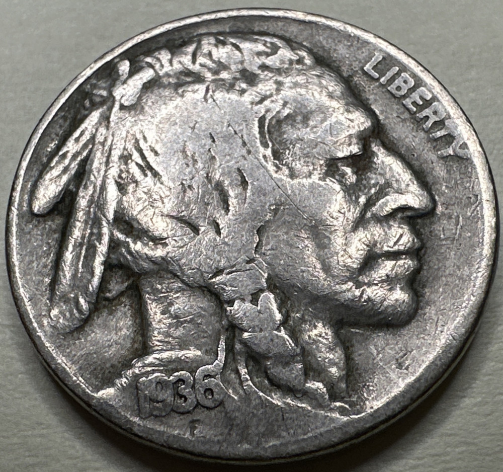 1936 Buffalo Nickel Full Date 5C 678X