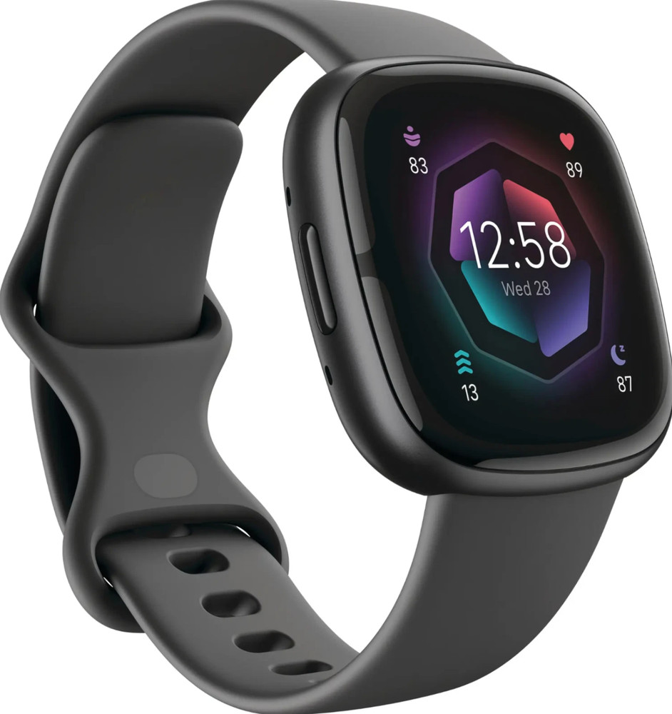 Fitbit Sense 2 – ECG, Heart Rate, GPS – Shadow Grey/Graphite – S & L Bands