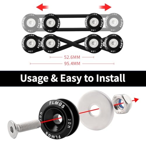 Universal Bumper Quick Release Kit, Front Rear Quick Release Bumper 2set Black