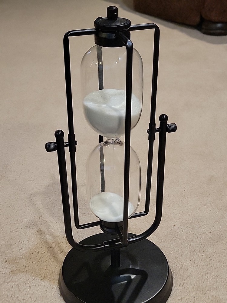 Wayfarer Black Decorative Sand Timer 14"