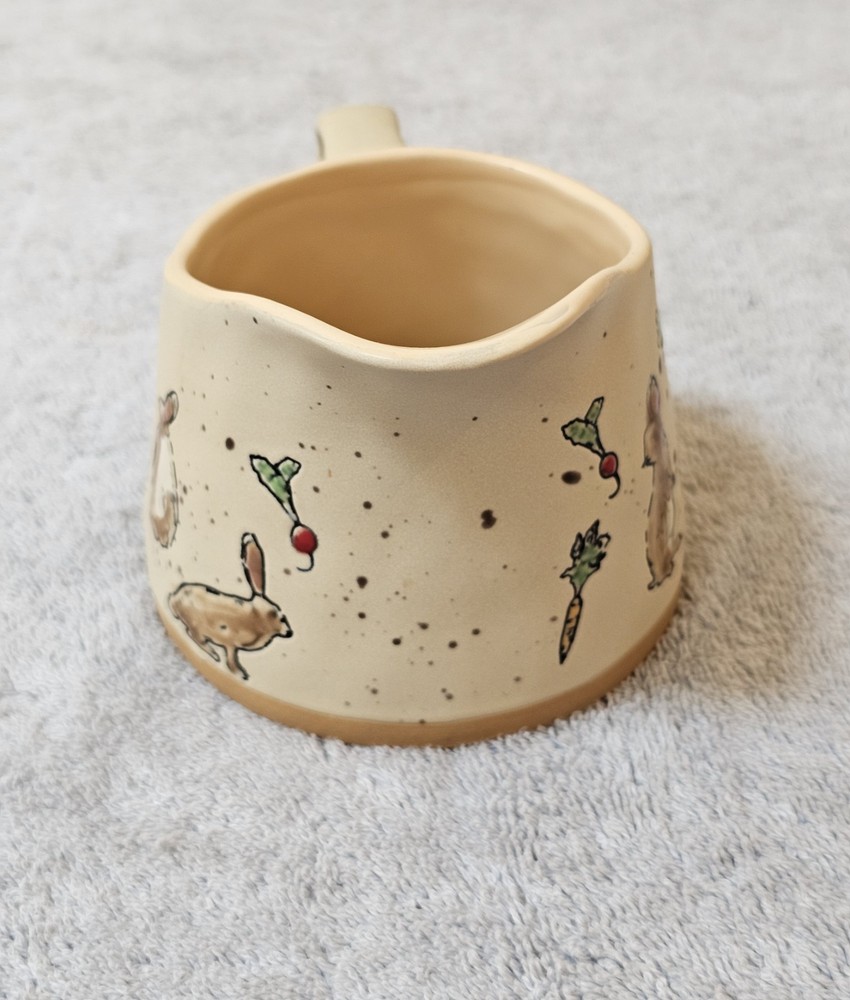 ELI & ANA Easter Bunny Rabbit With Radishs & Carrots Creamer Cup