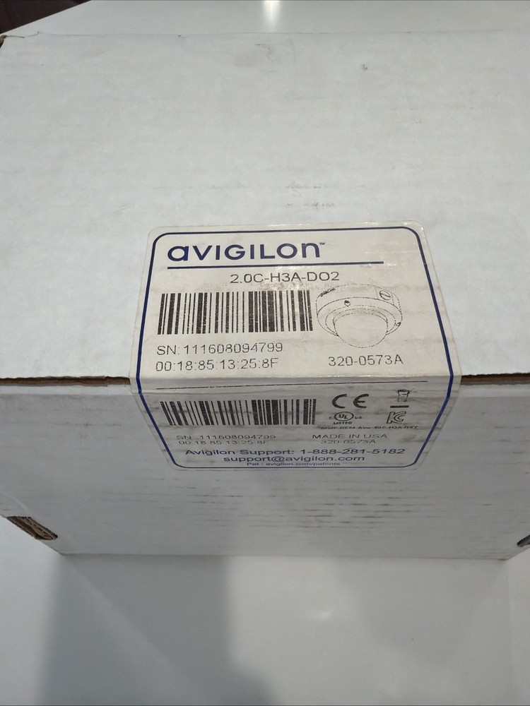 New Avigilon 2.0C-H3A-DO2 320-0573A Security Dome Camera