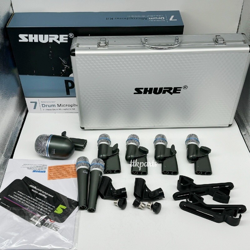 Shure DMK7 BAND Drum Microphone Professional Kit 7pcs w/ Mounts & Cables