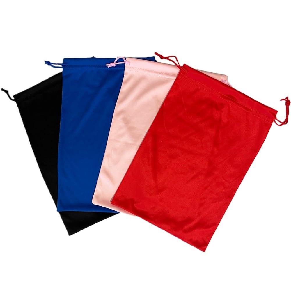 4 Pieces Ski Goggle Bag Microfiber Drawstring Pouch Snow Goggle Protection Ba...
