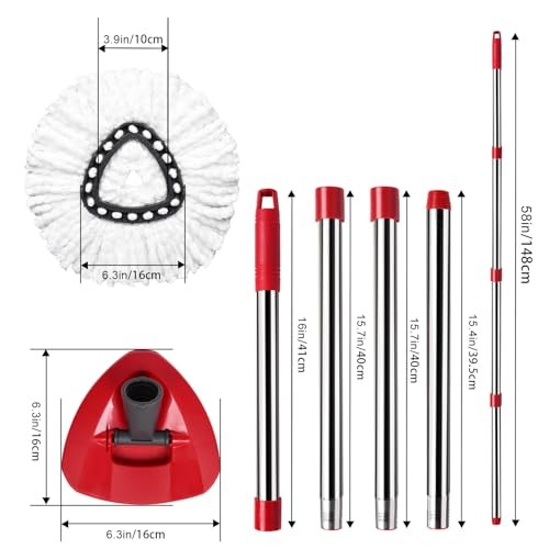 Mop Replace Heads Mop Handle Base Replacement Compatible with O Cedar
