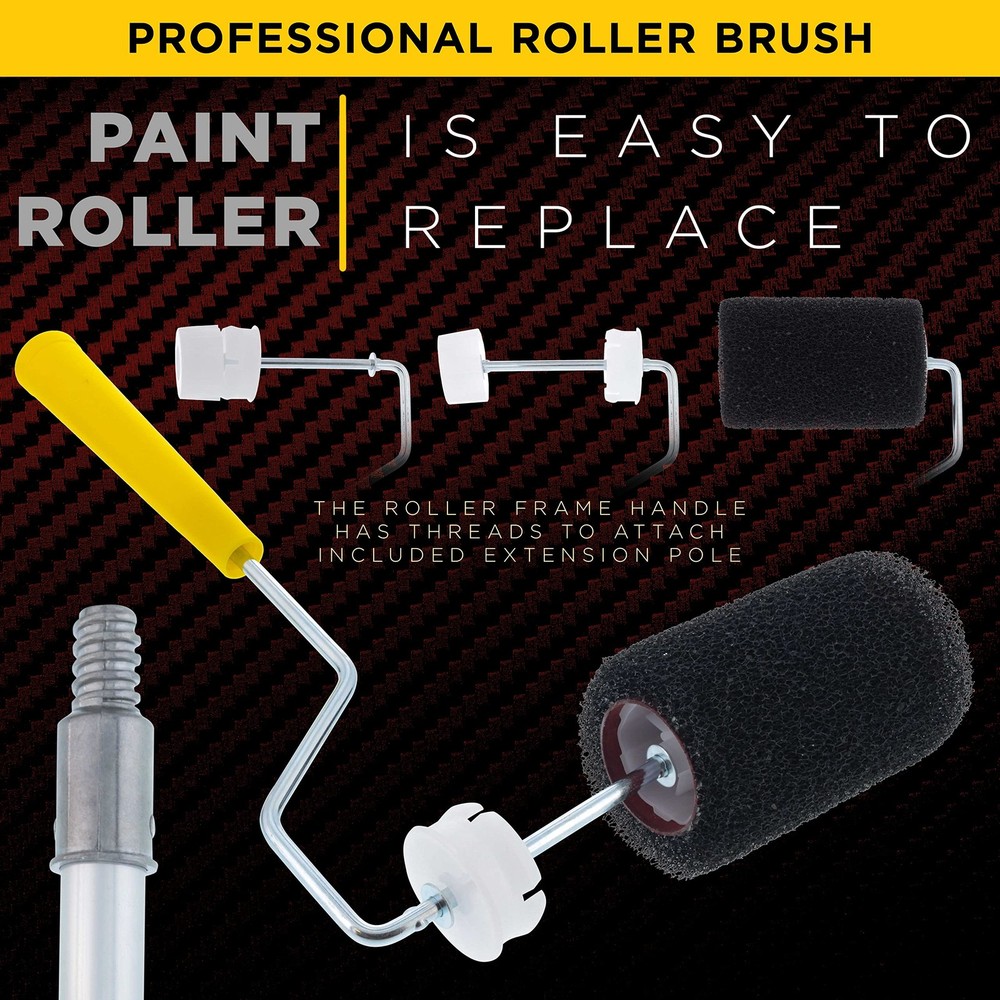 Custom Shop Texture Paint & Bedliner Roller Accessory Application Kit with Ch...