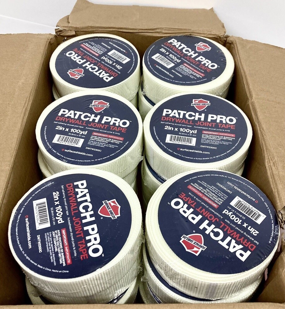 24 Rolls Surface Shields Patch Pro 2" X 100yds Self-adhering Drywall Joint Tape