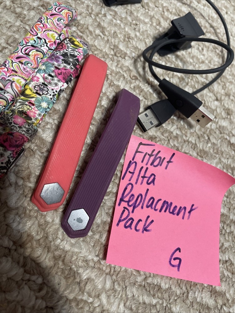 Fitbit ALTA Replacement Parts Pack! X2 Chargers X4 Bands!