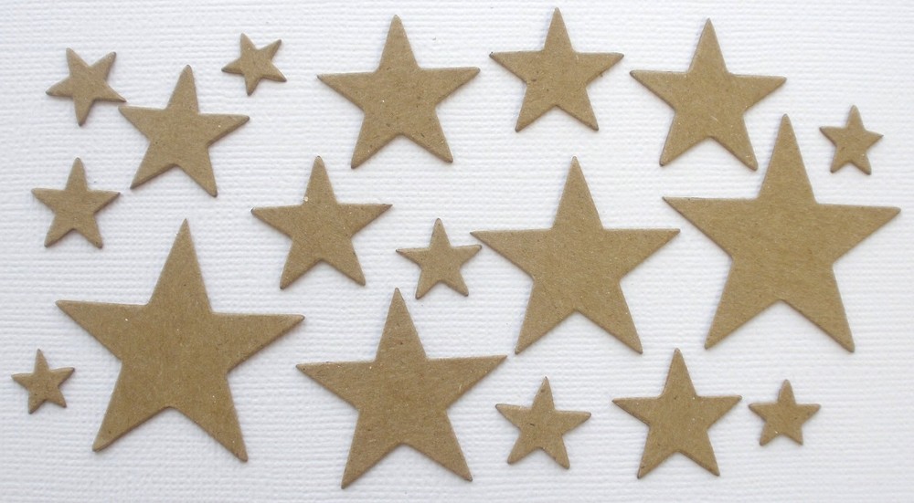 {3} *CRESCENT MOON & STARS* Bare Chipboard Die Cuts