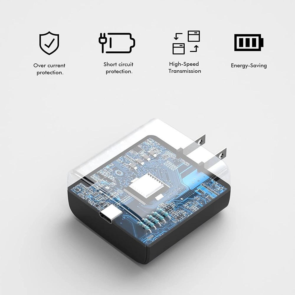 45W Universal Quick Charger Wall Adapter Type C Cable For Samsung Galaxy