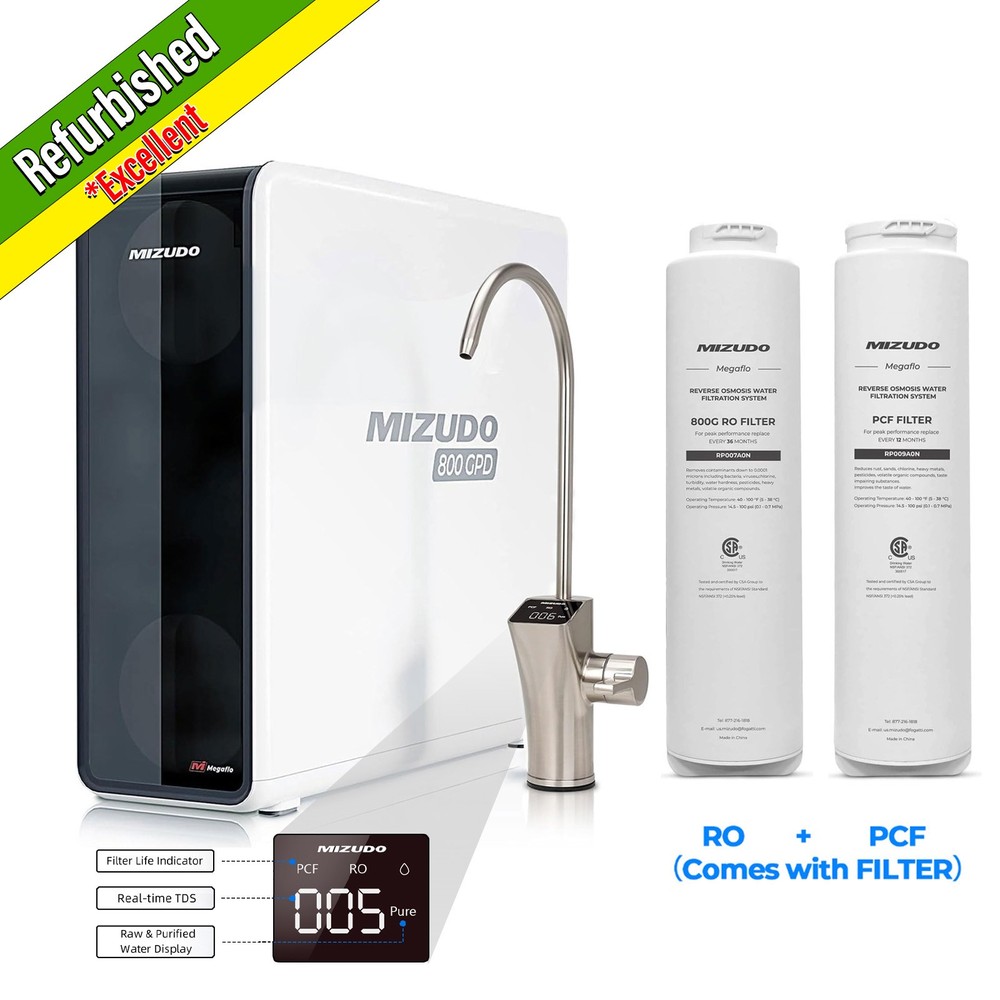 【99% NEW】Tankless Reverse Osmosis RO Water Filter System,800GPD,9-Stage w/Filter