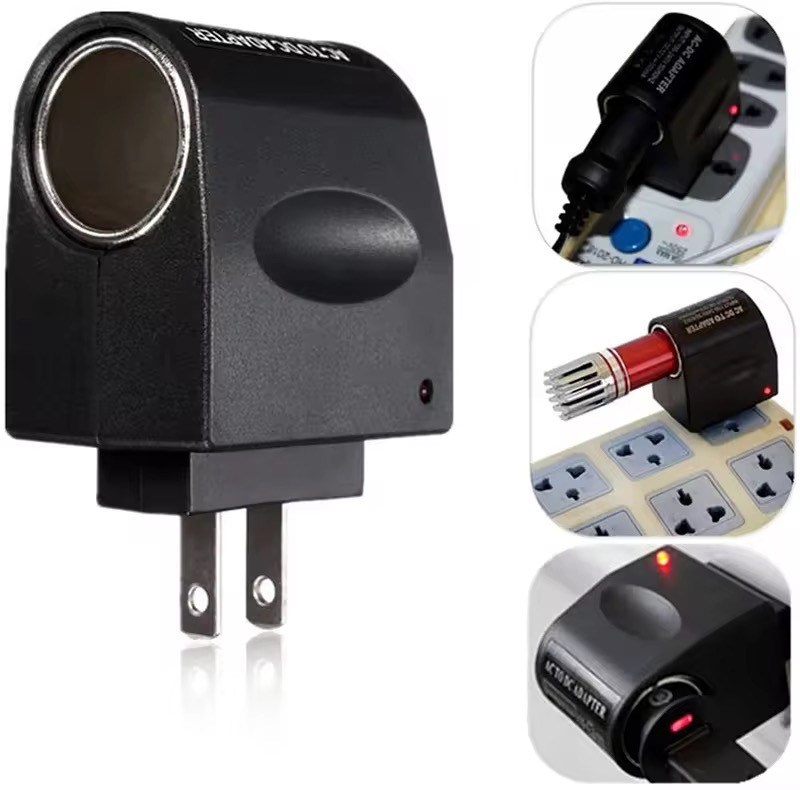 100-240V AC To 12V DC Car Cigarette Lighter Socket Power Adapter Converter LOT