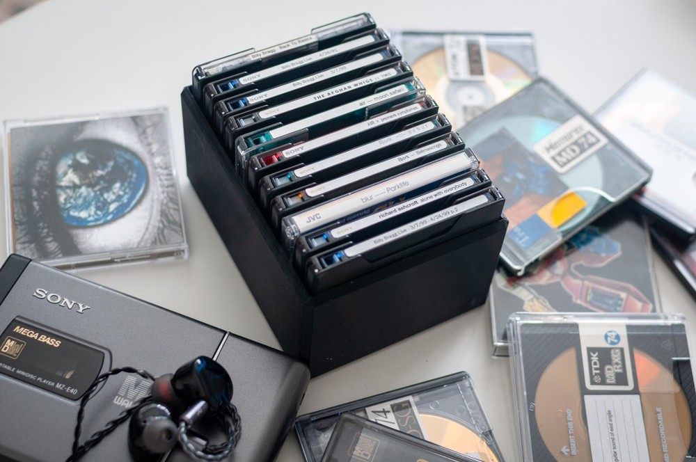 Minidisc Storage Case | Holds 10 Discs | Stackable | Storage/Holder/Box/Tray