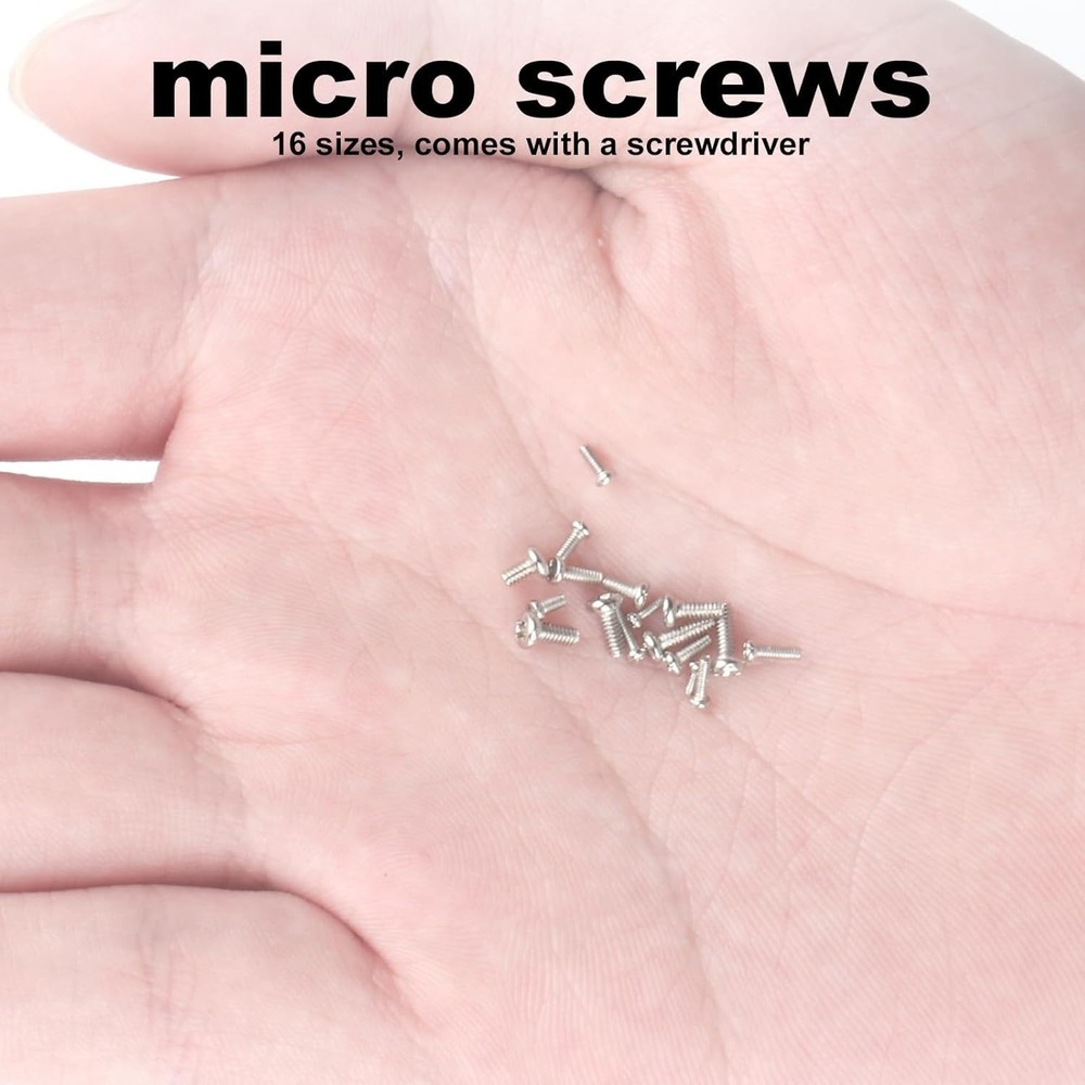 Tiny Screws for Electronics, 800 pcs Mini Micro Small Phillips Pan Head Machi...