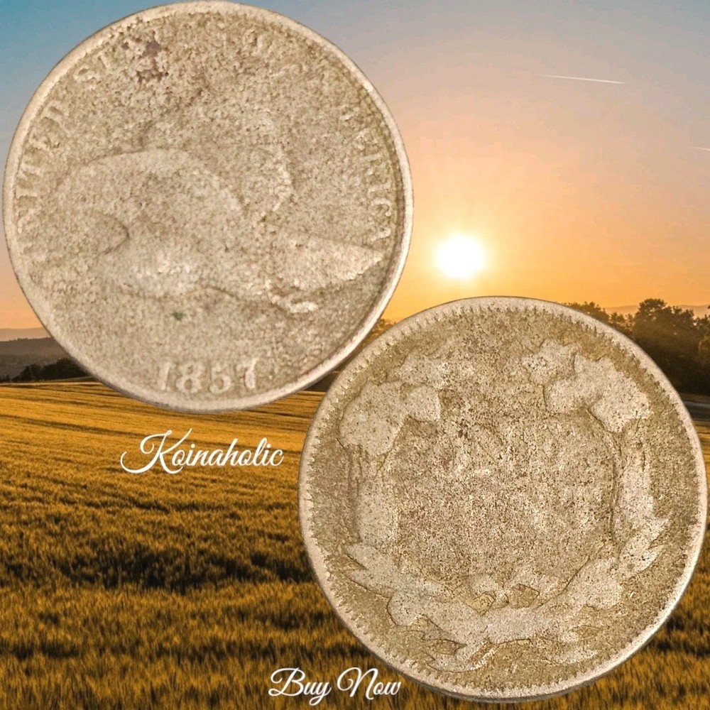 1857 Flying Eagle Cent Very Good, History In Your Hands, Pulled From Storage