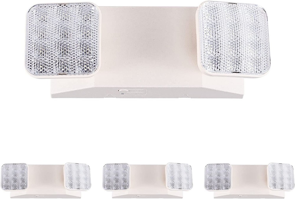 4 Pack LED Emergency Exit Light Adjustable 2 Head With Battery Back-up UL 924