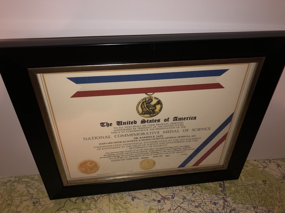 NATIONAL MEDAL OF SCIENCE / COMMEMORATIVE AWARD CERTIFICATE ~ Type-1