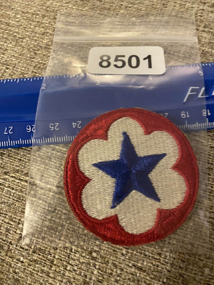 US Army Service Forces Patch Blue Star WWII INV8501