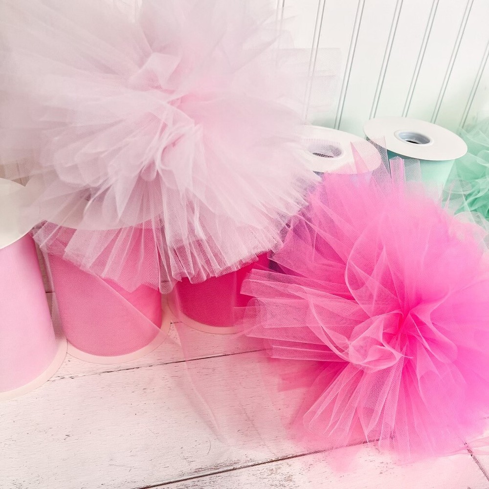 Threadart Mega Roll Tulle Fabric - 6"x100yd Decorations & Wedding - Mint