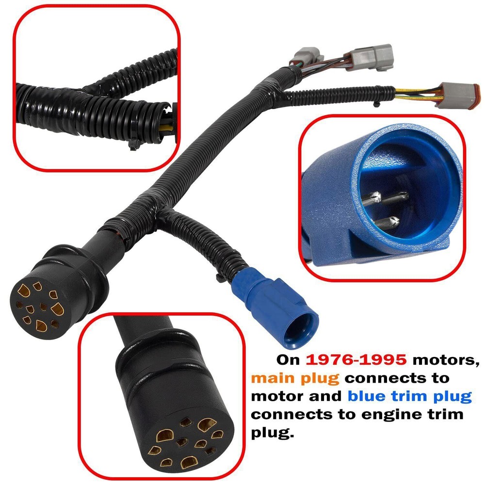 423-6344 Engine Adapter Harness for 1976-1995 Johnson Evinrude Deutsch Controls