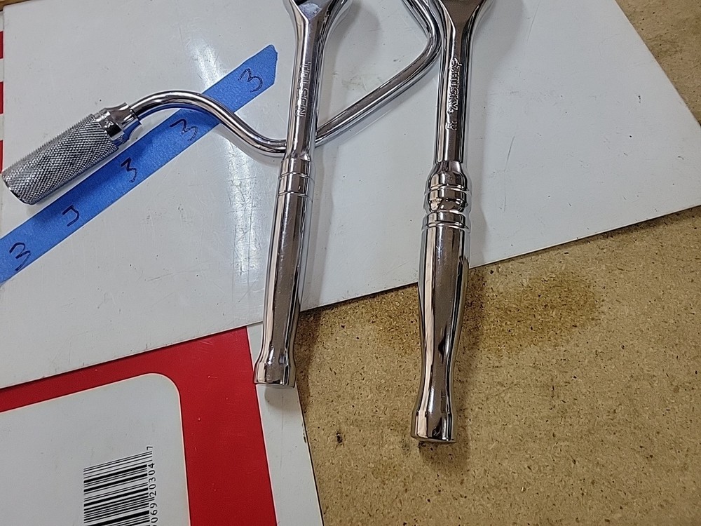 (3) Husky Tolfson Blackhawk Ratchets 1/2" 3/8" Chrome nice