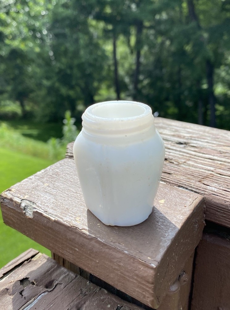 Woodbury’s Milk Glass Vanity Jar