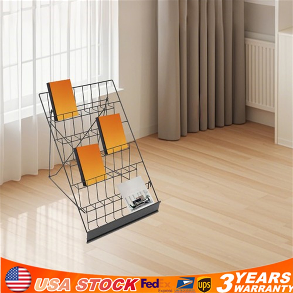 Desktop Wire Countertop Magazine Rack Book Display Rack Comic Book Display Rack