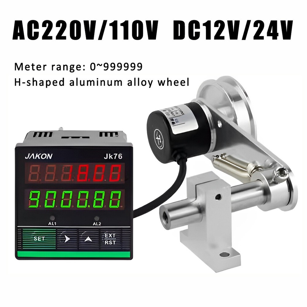 Digital H-shaped Wheel Counter Electric Rotary Roll Meter Encoder Length Measure