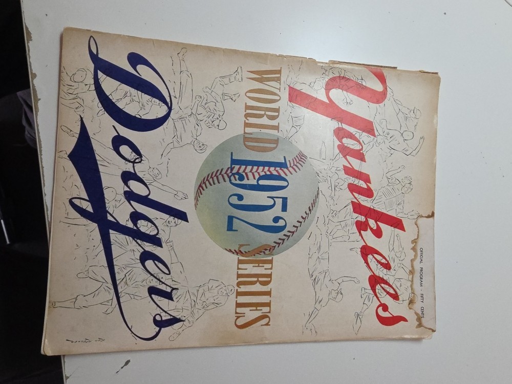 1952 World Series Program - Brooklyn Dodgers vs New York Yankees - Unscored