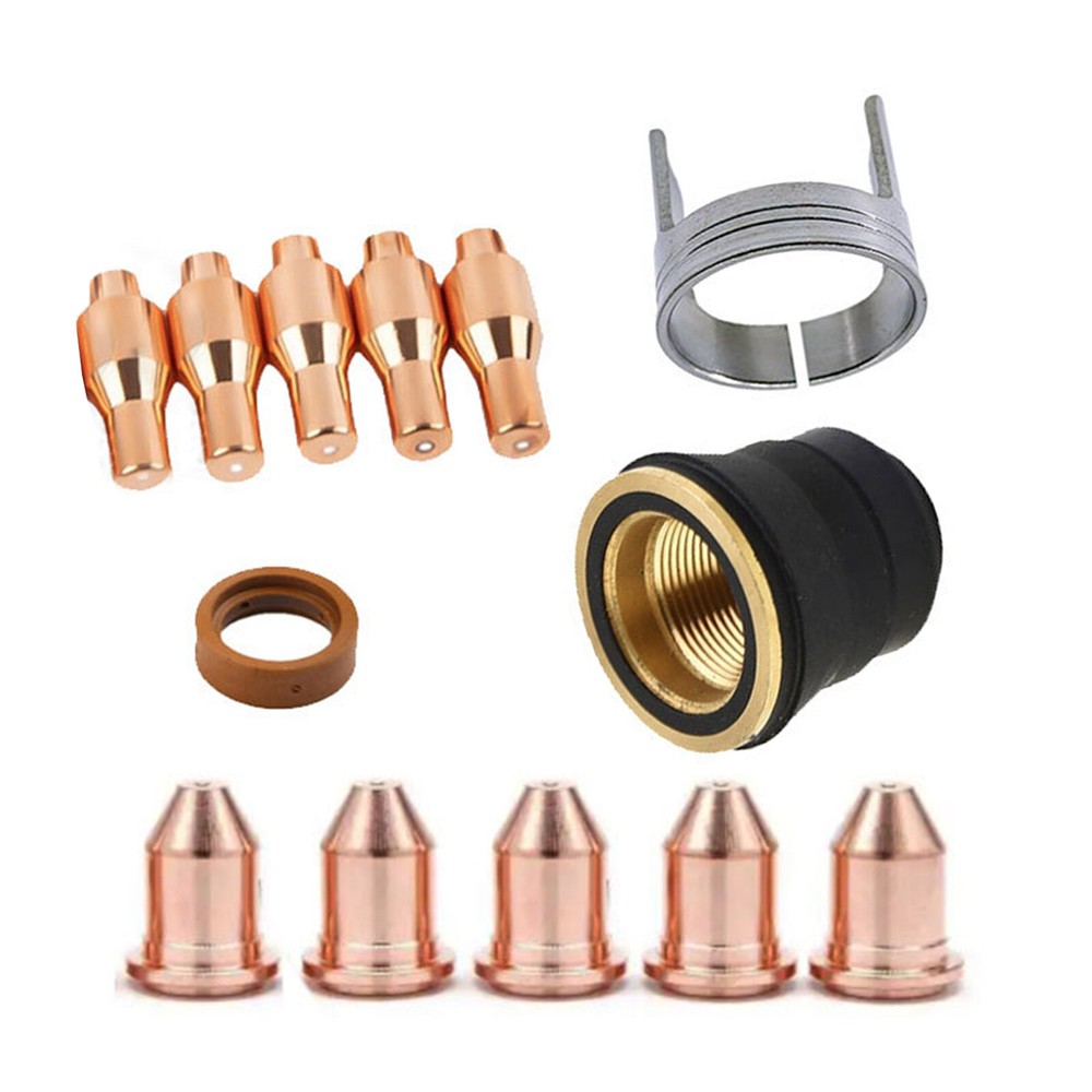 Titanium 45A Plasma Cutter Nozzle And Electrode Replacement Kit 13PCS
