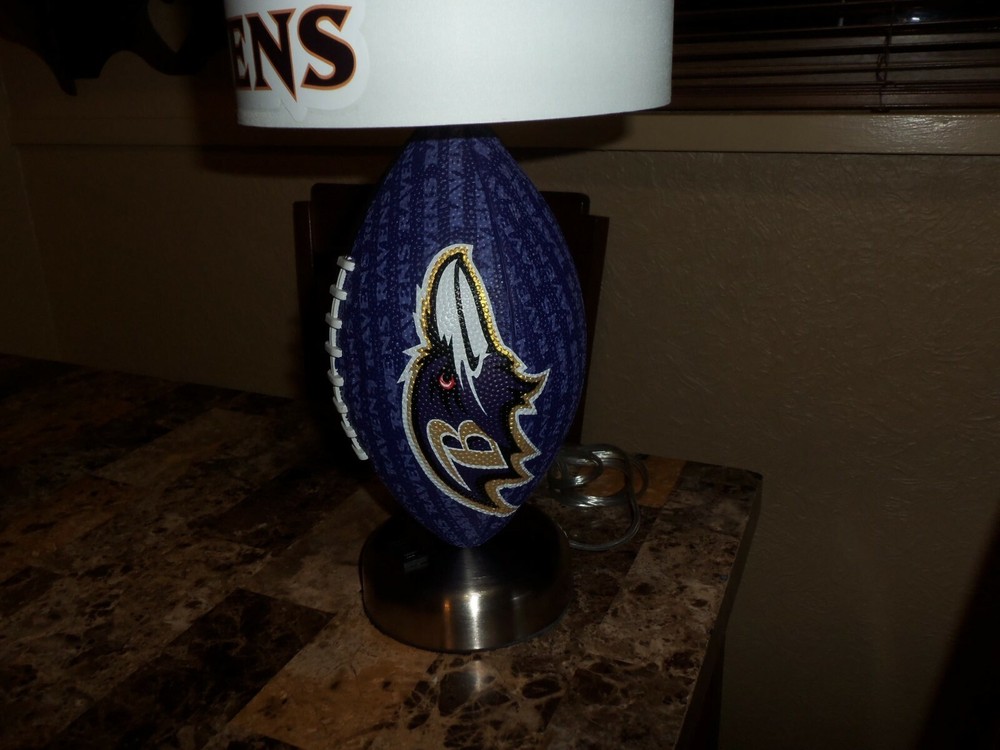 BALTIMORE RAVENS FOOTBALL TABLE LAMP (HANDCRAFTED)