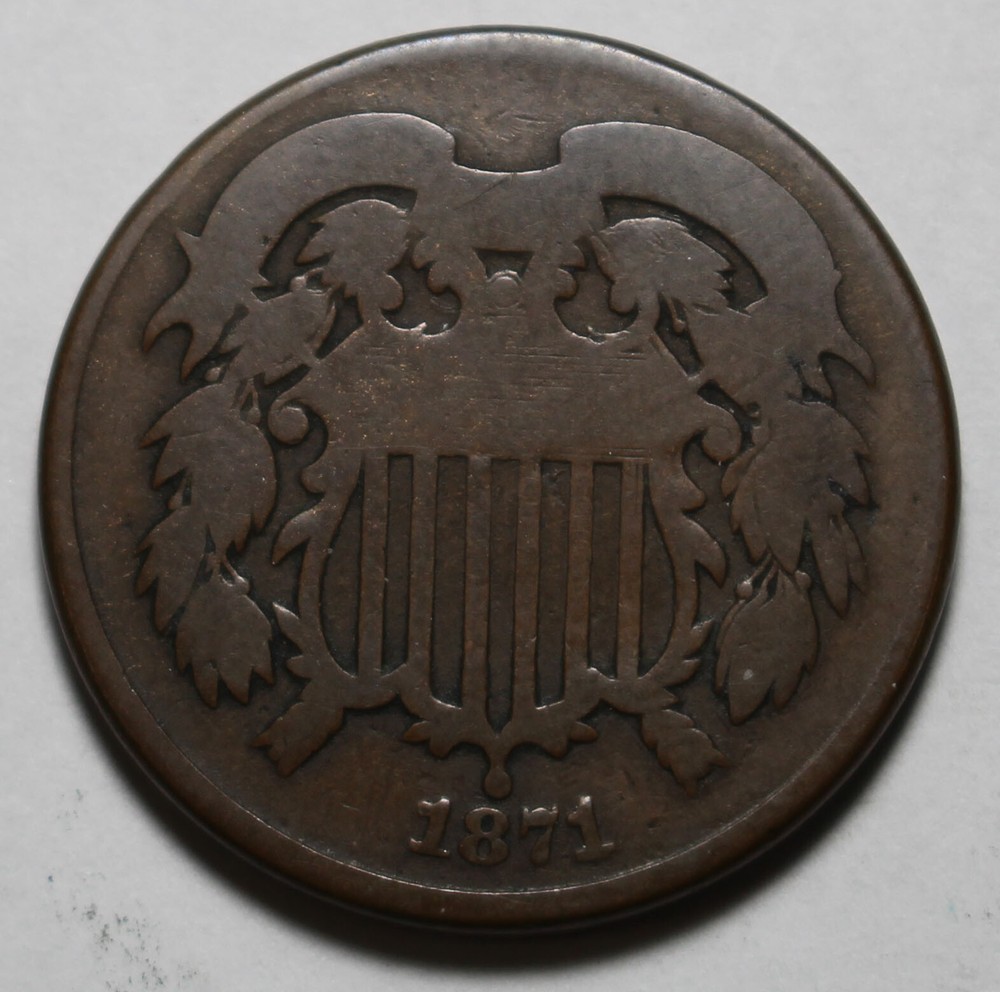 1871 2 Cent Piece WB255