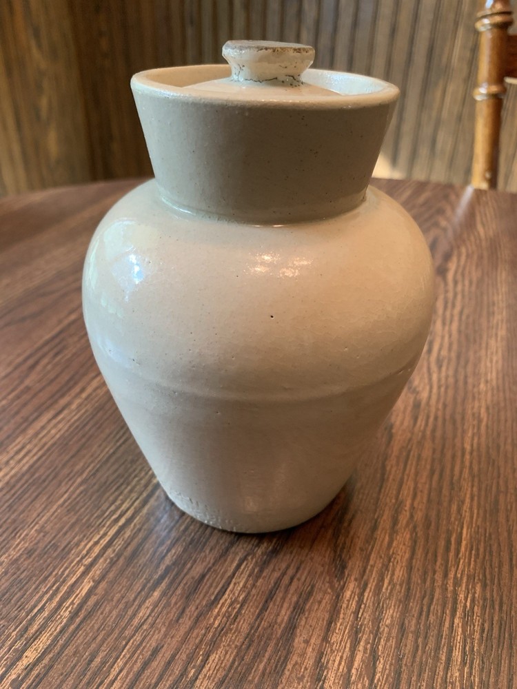 Weyman's Snuff Pottery Stoneware Jar with Lid