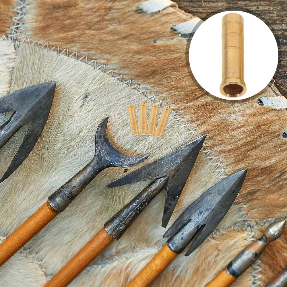 12 Pcs Arrow Connection Seat Points Insert Inserts Archery Brass Connector