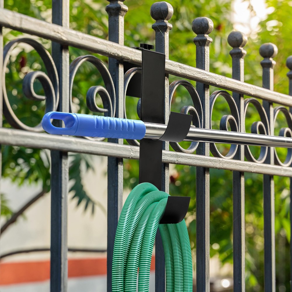 codree 2 Pcs Adjustable Pool Fence Hooks for Black-2