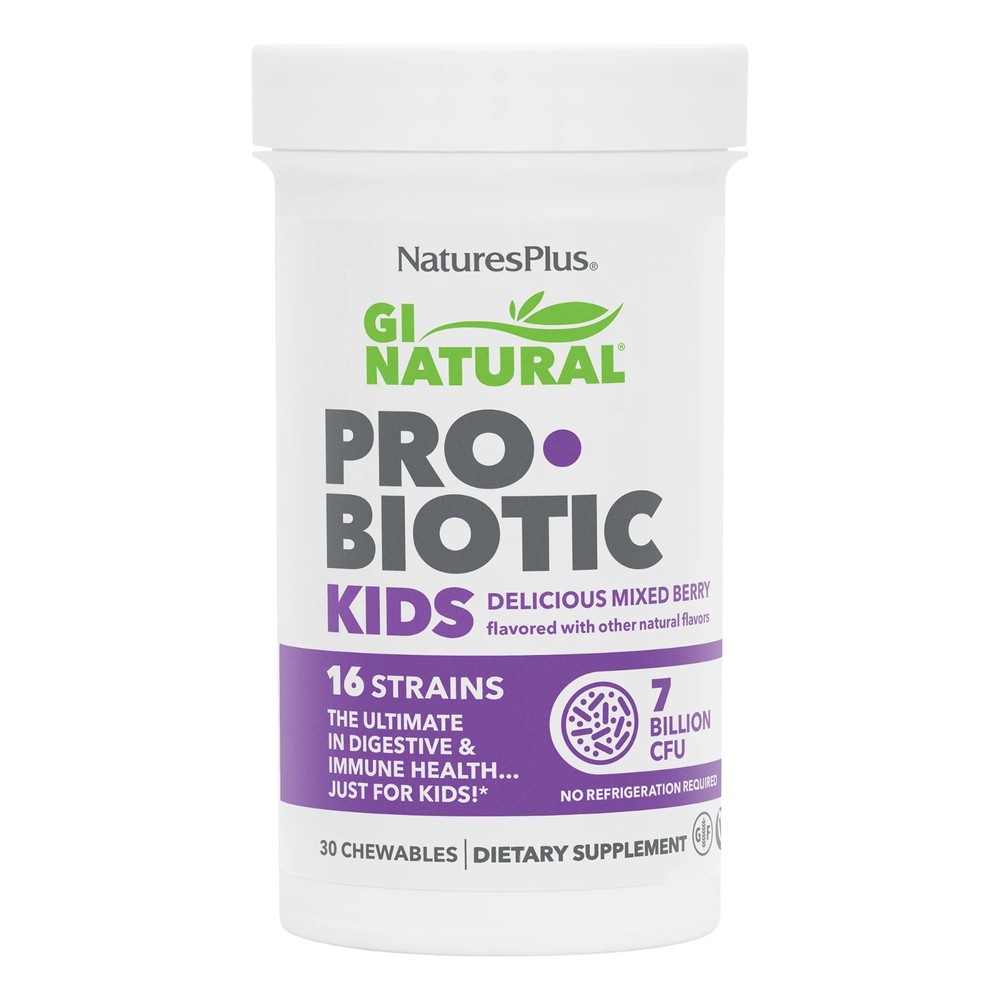 NATURE'S PLUS GI Natural Probiotic Kids - 30 Chewable Tablets